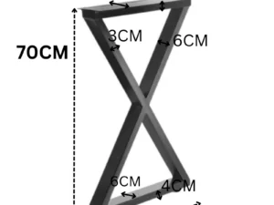 Μεταλλικό Πόδι Τραπεζιού Black Matt Πλάτος 40cm x Ύψος 70cm TL-7