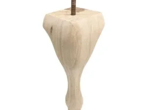 Ξύλινο Πόδι Επίπλου Καμπυλωτό Ύψος 25cm – 8901