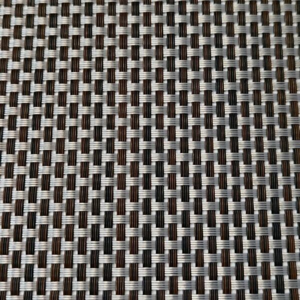 Ύφασμα Εξωτερικού Χώρου Διάτρητο Ασημί Με Μαύρο 4×4 κωδ 5114