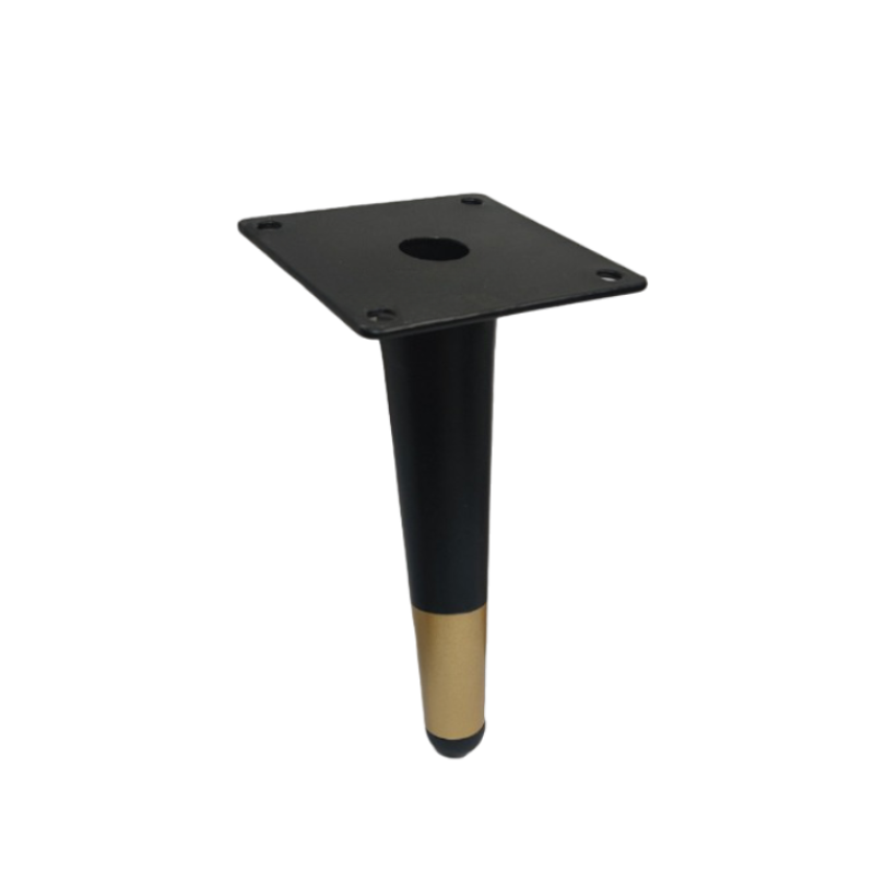 Μεταλλικό Πόδι Επίπλου Κωνικό Μαύρο & Χρυσό Ύψος 15cm Ago-93 8900-114