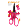3. Ψαλίδι Αντικολλητικό Παιδικό Για 10+Ετών Ροζ Με Γκλίτερ Fiskars Non-stick SoftGrip School Scissors 18cm 1023915