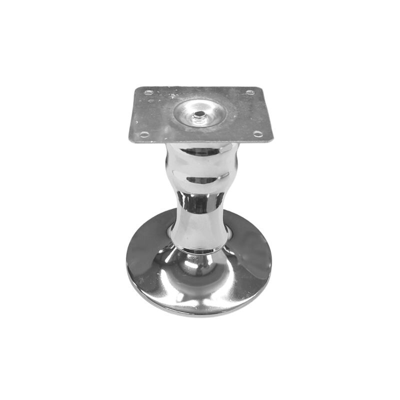 Μεταλλικό Πόδι Επίπλου Νίκελ Κυλινδρικό Με Δαχτυλίδια Ύψος 13,5cm - Α257