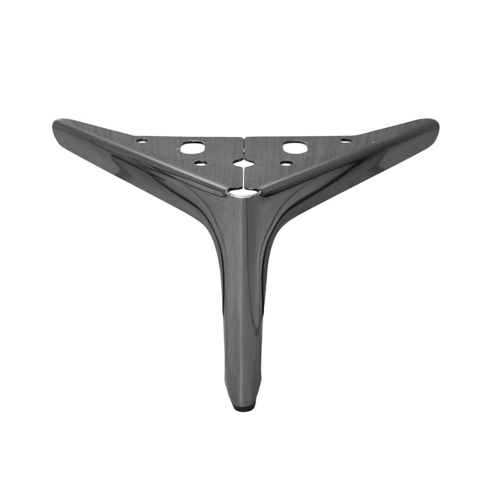 Μεταλλικό Πόδι Επίπλου Γωνιακό Μαύρο Νίκελ Ύψος 12cm Ago - 636 | 6868-310