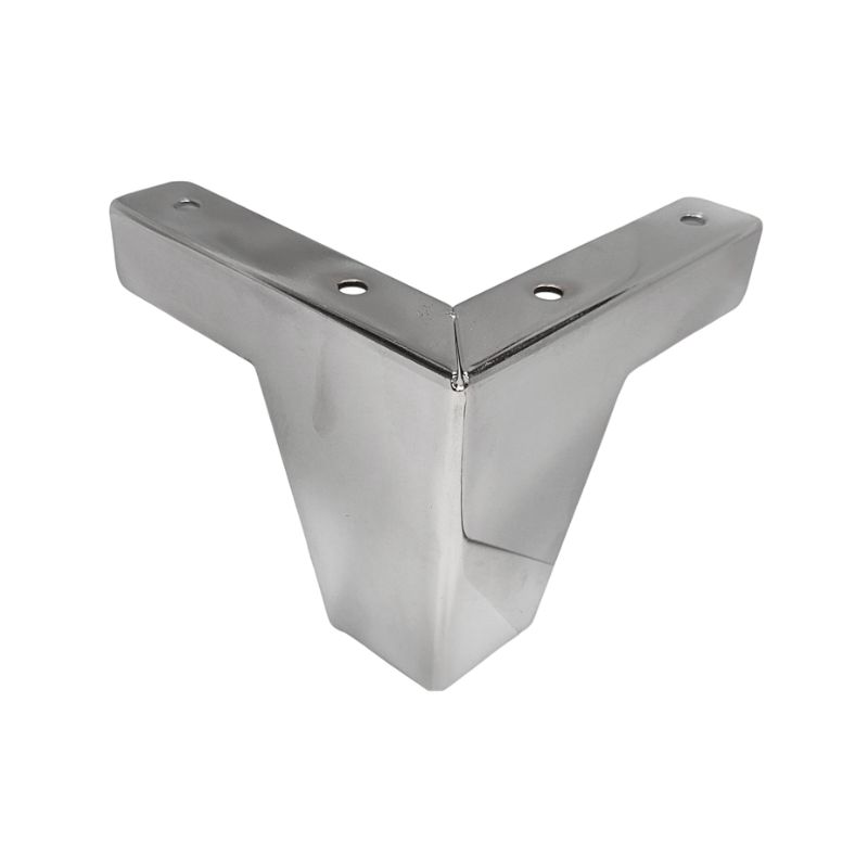 Μεταλλικό Πόδι Γωνιακό Νίκελ Ύψος 10cm - 17501