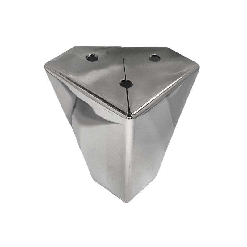 Μεταλλικό Πόδι Γωνιακό Νίκελ Ύψος 10cm - KA0359