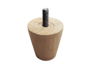 Ξύλινο Πόδι Επίπλου Άτριφτο Ύψος 6,5cm – X-303