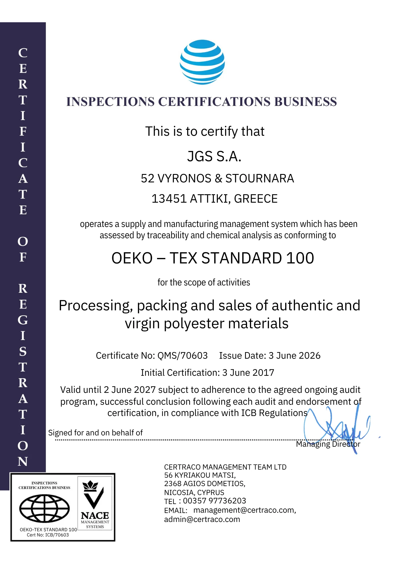 OEKO-TEX STANDARD 100